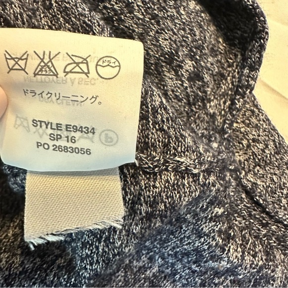 J Crew Sweater Womens S Blue Long Sleeve VNeck Merino Wool Linen Lightweight (O - Picture 5 of 11